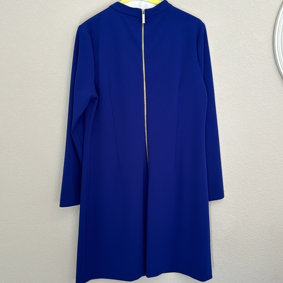 Calvin Klein Blue Dress with bow neck - Picture 2 of 4